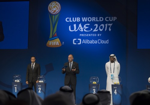 L to R - Iván Córdoba, Jaime Yarza and Abdulrahim Jumaa at the Official Draw